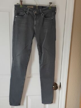 AG Adriano Goldschmied The Legging Super Skinny Ankle Grey Jean Size 25R